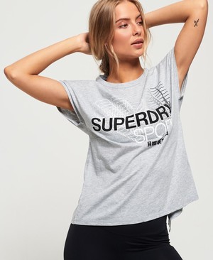 Superdry Core Split Back Női Pólók Szürke | FEPQJ0924